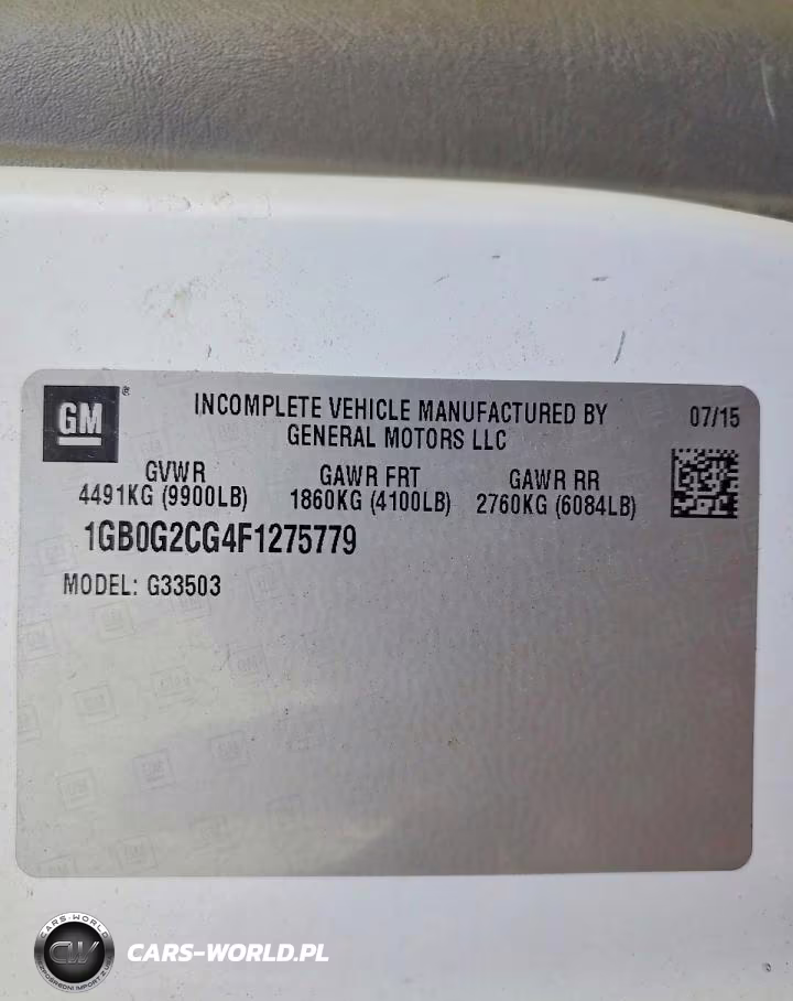 2015 Chevrolet Express G3500 VIN:1GB0G2CG4F1275779 - 13