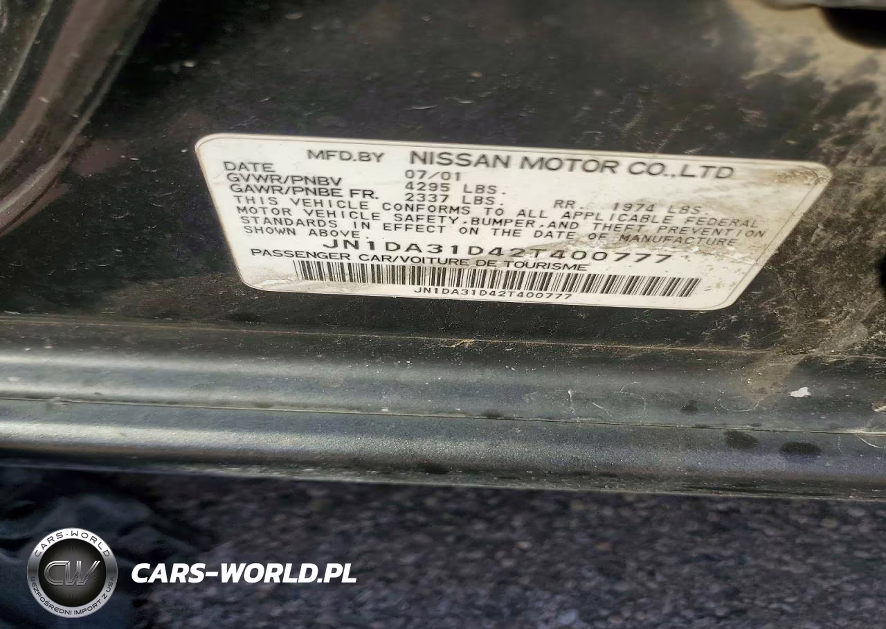 2002 Nissan Maxima Gxe VIN:JN1DA31D42T400777 - 12