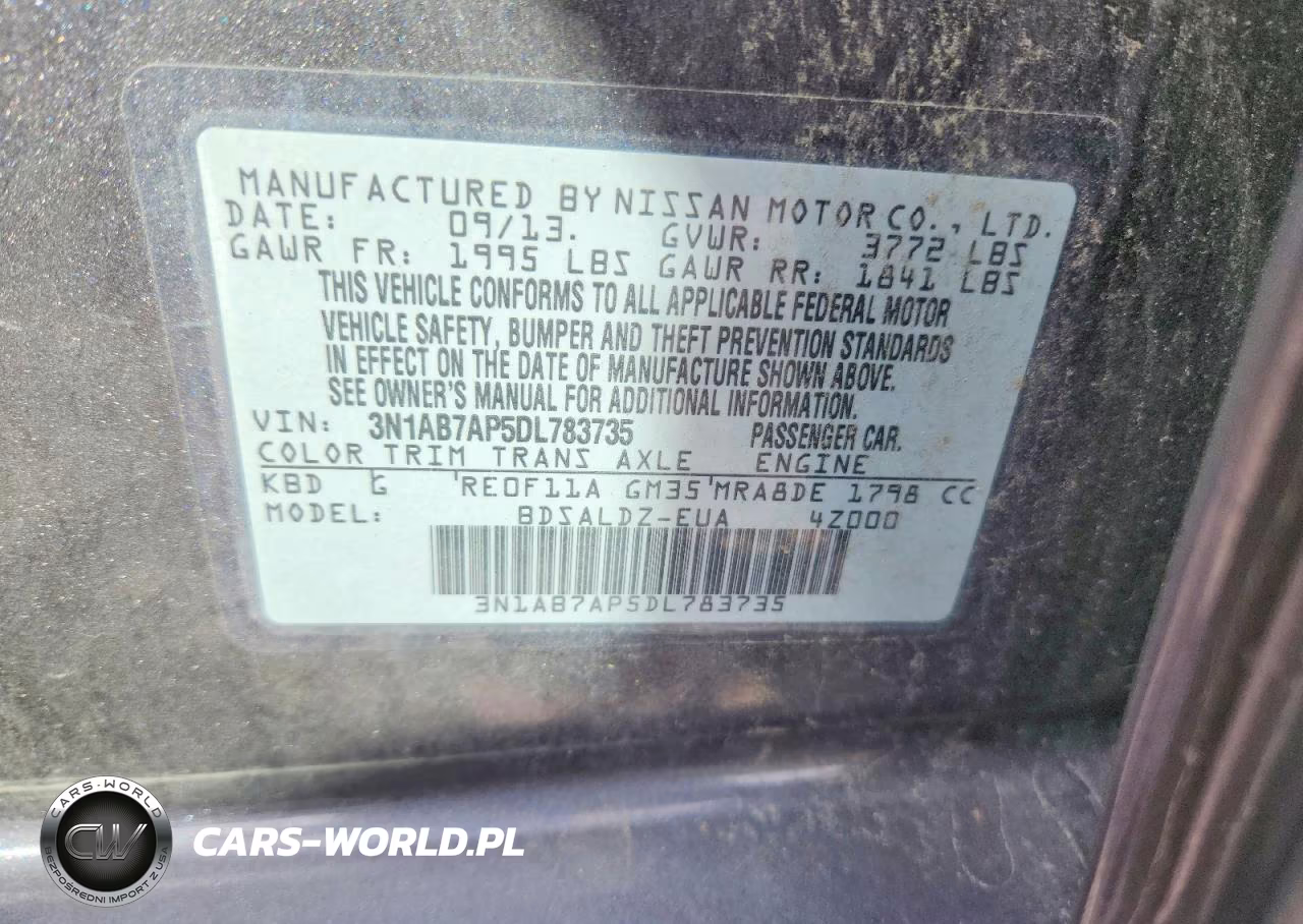 2013 Nissan Sentra S VIN:3N1AB7AP5DL783735 - 12