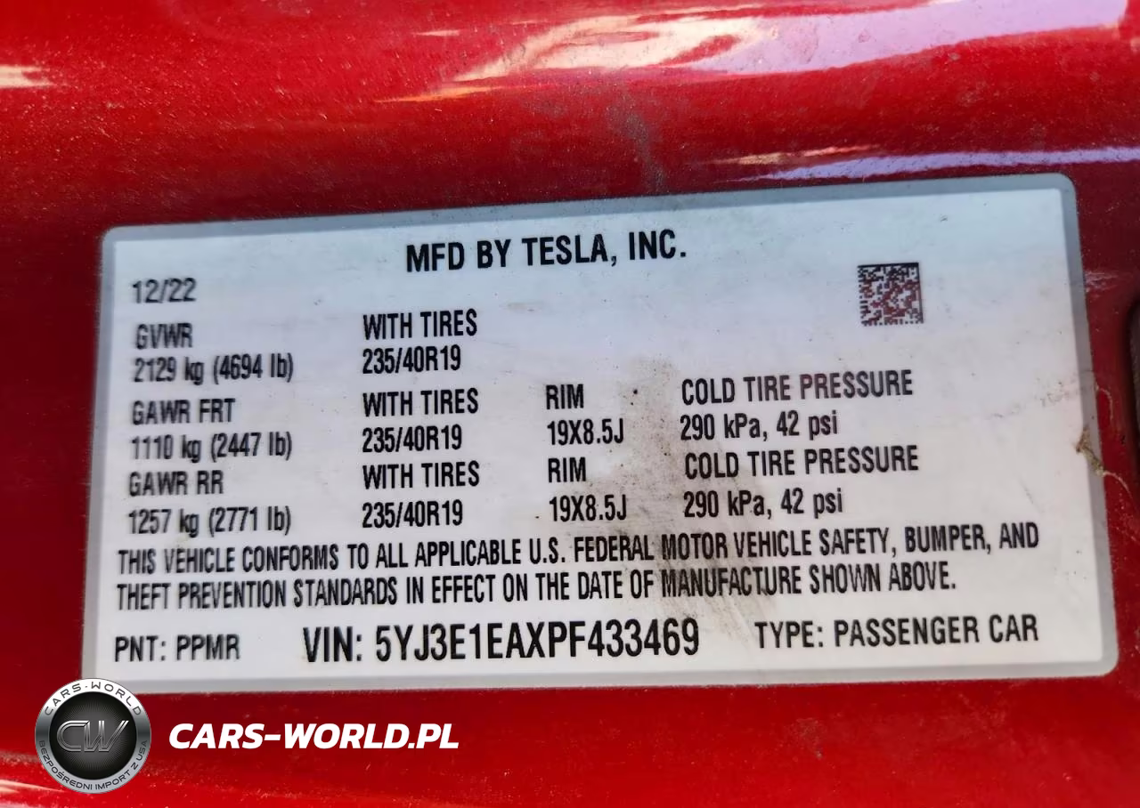 2023 Tesla Model 3 VIN:5YJ3E1EAXPF433469 - 13