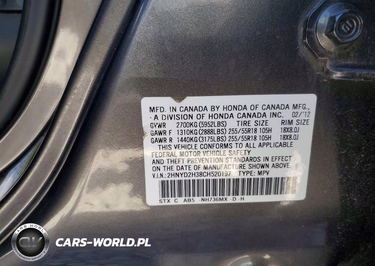 2012 Acura Mdx Technology VIN:2HNYD2H38CH520197 - 13