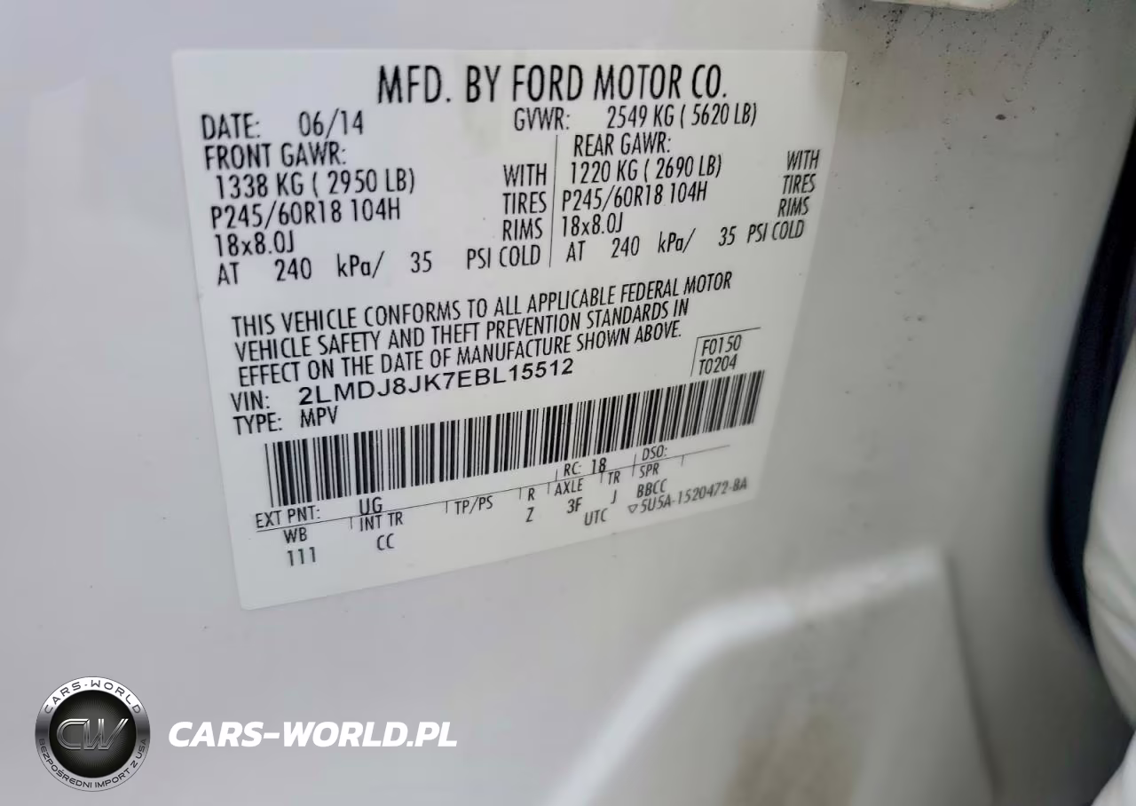 2014 Lincoln Mkx VIN:2LMDJ8JK7EBL15512 - 13