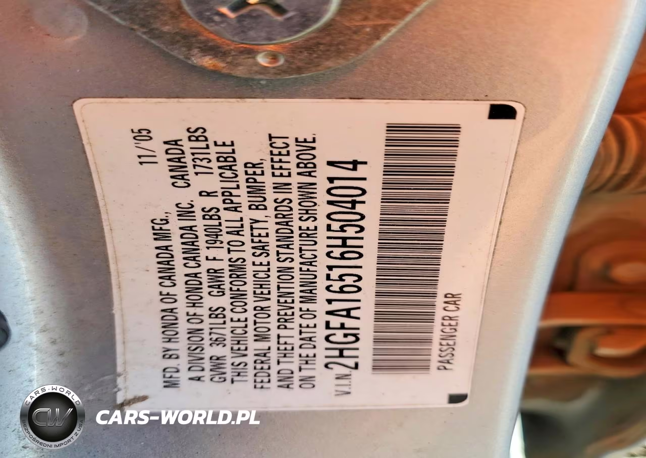 2006 Honda Civic Lx VIN:2HGFA16516H504014 - 12
