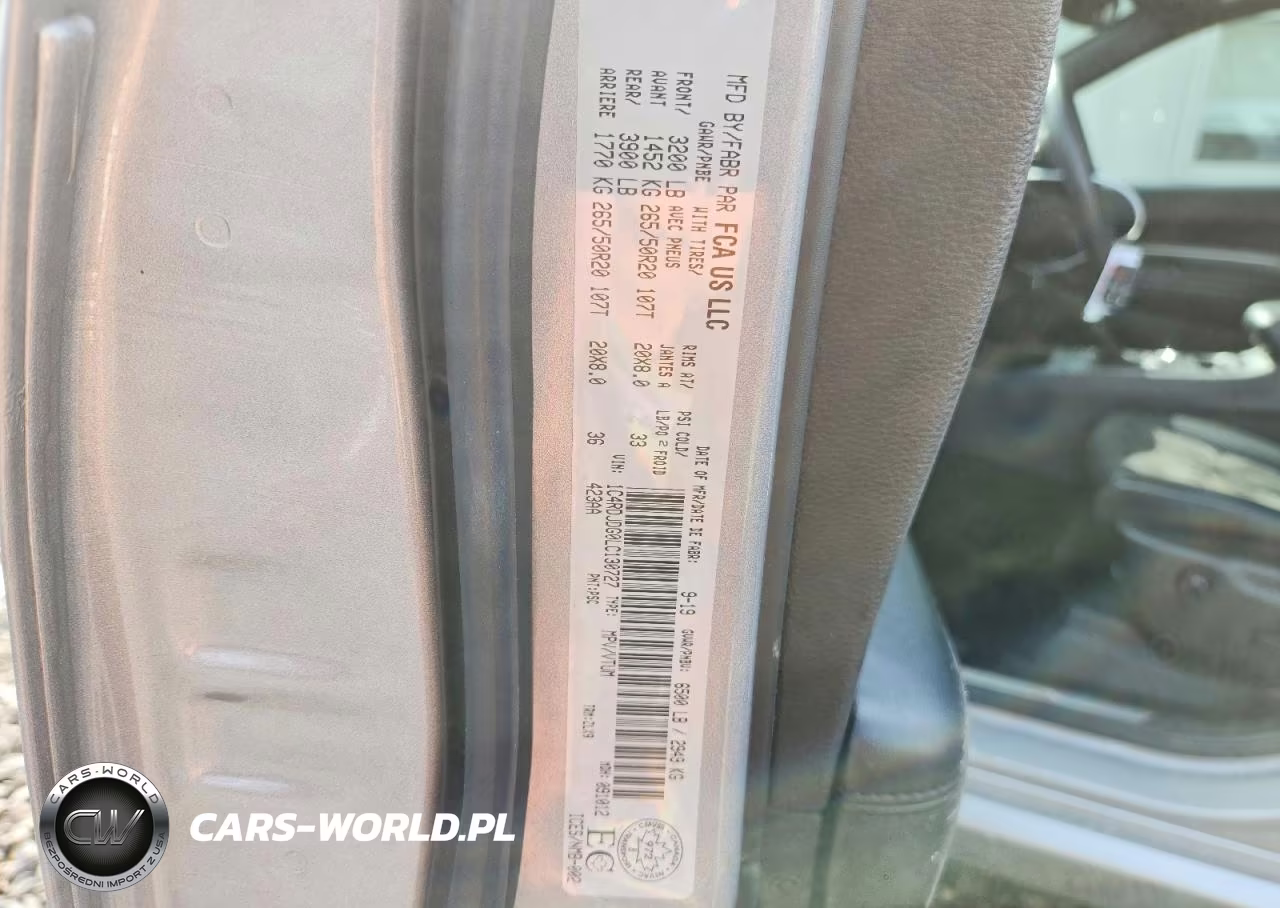 2020 Dodge Durango Gt VIN:1C4RDJDG0LC130727 - 13
