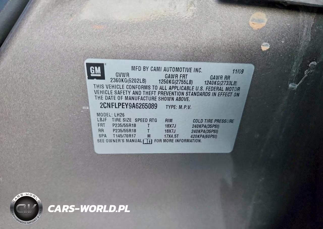 2010 Chevrolet Equinox 2Lt VIN:2CNFLPEY9A6265089 - 13
