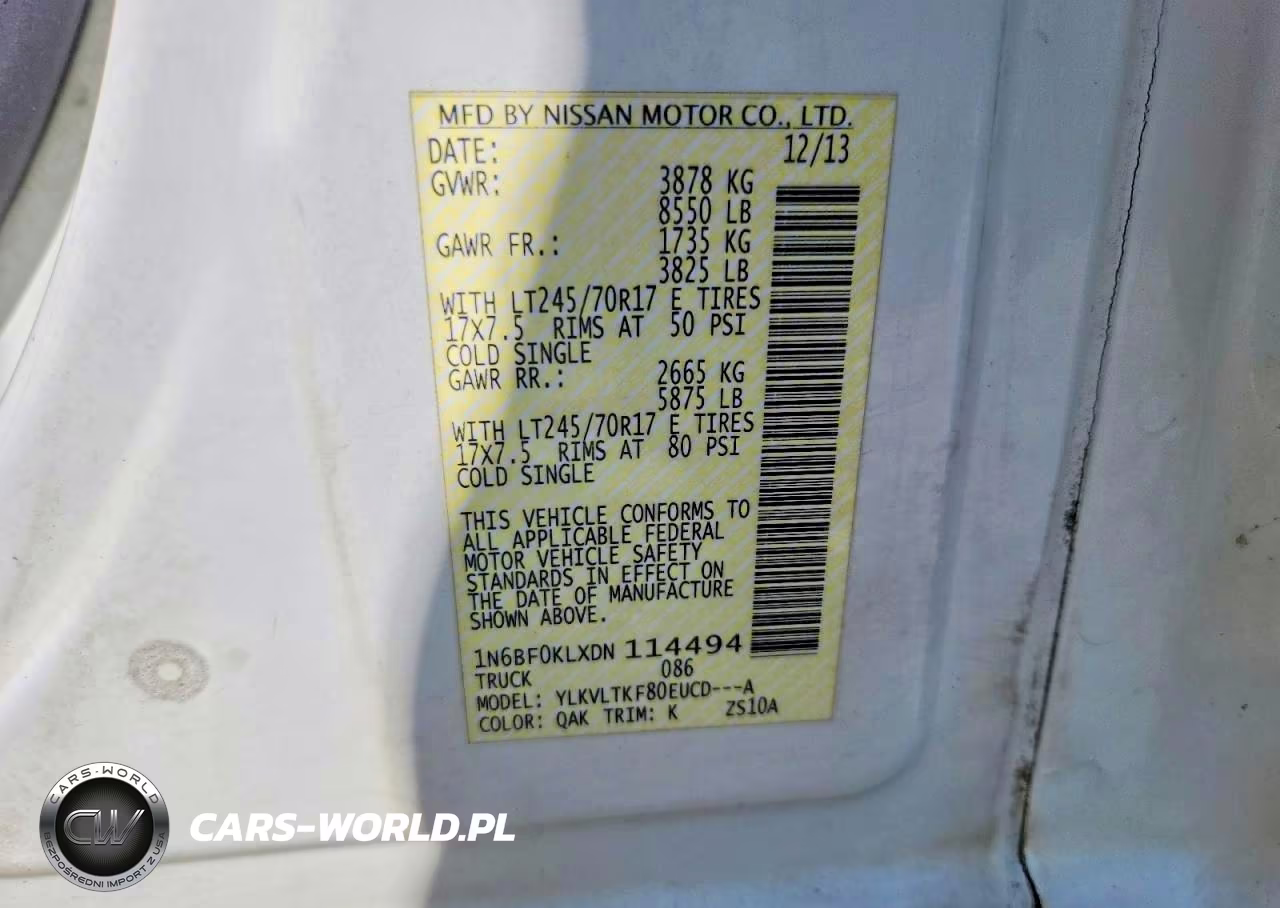 2013 Niss Unknown VIN:1N6BF0KLXDN114494 - 13