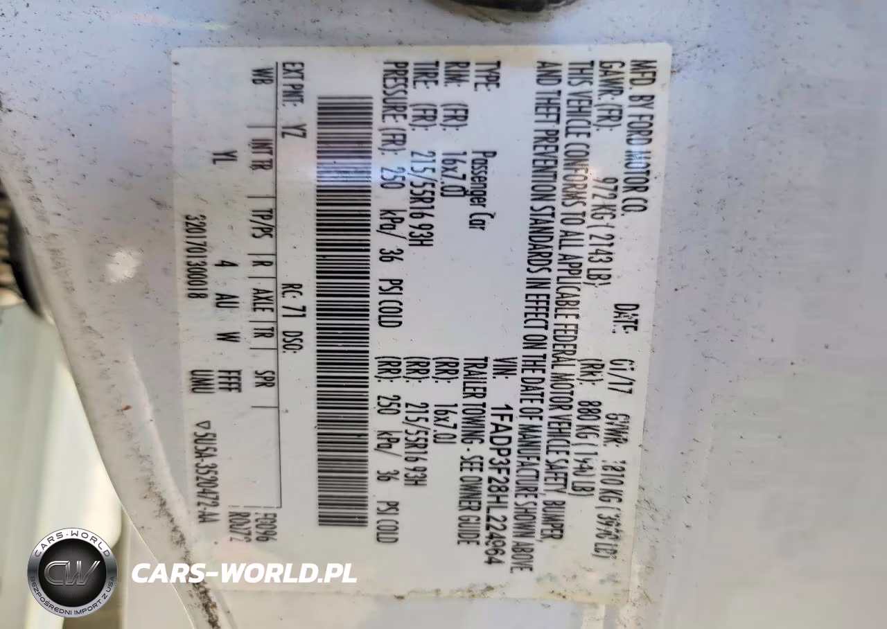 2017 Ford Focus Se VIN:1FADP3F28HL224964 - 12