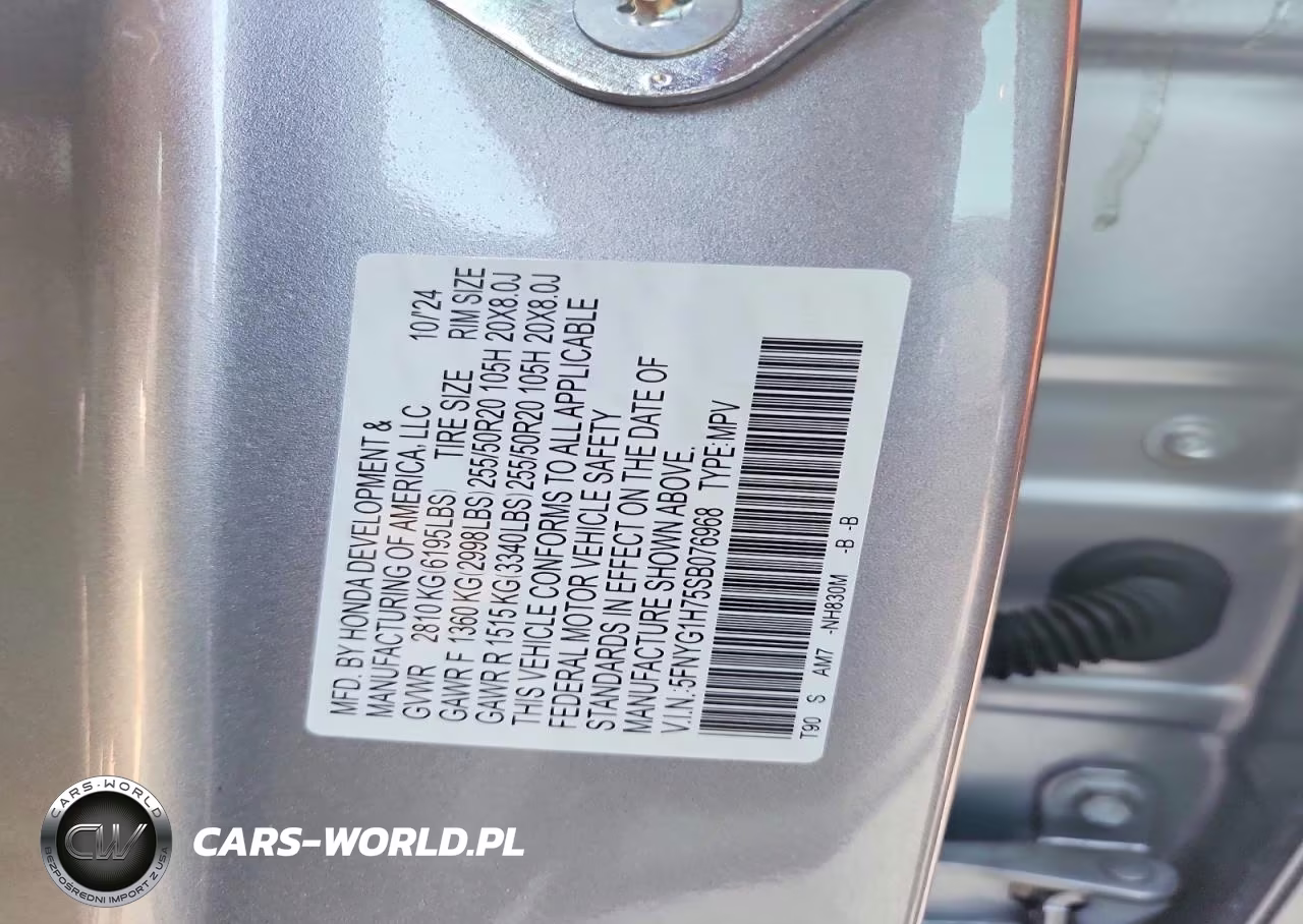 2025 Honda Pilot Touring VIN:5FNYG1H75SB076968 - 14