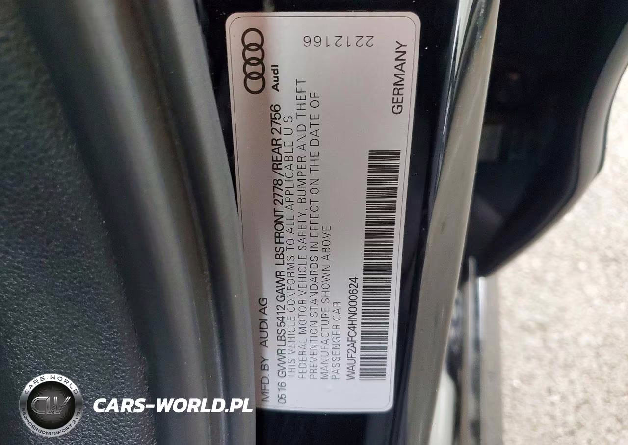 2017 Audi A6 Premium Plus VIN:WAUF2AFC4HN000624 - 12