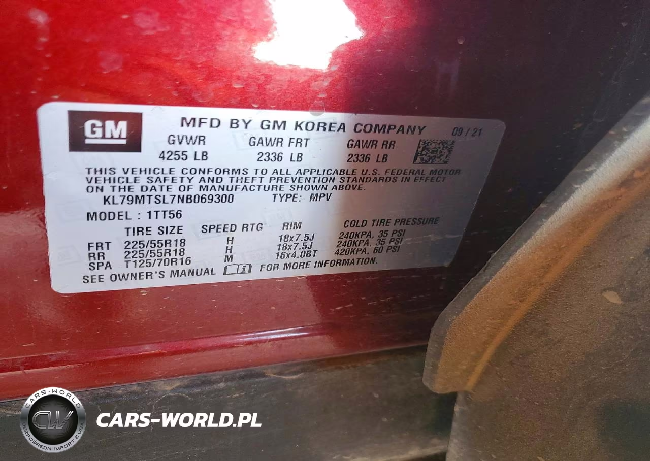 2022 Chevrolet Trailblazer Rs VIN:KL79MTSL7NB069300 - 14