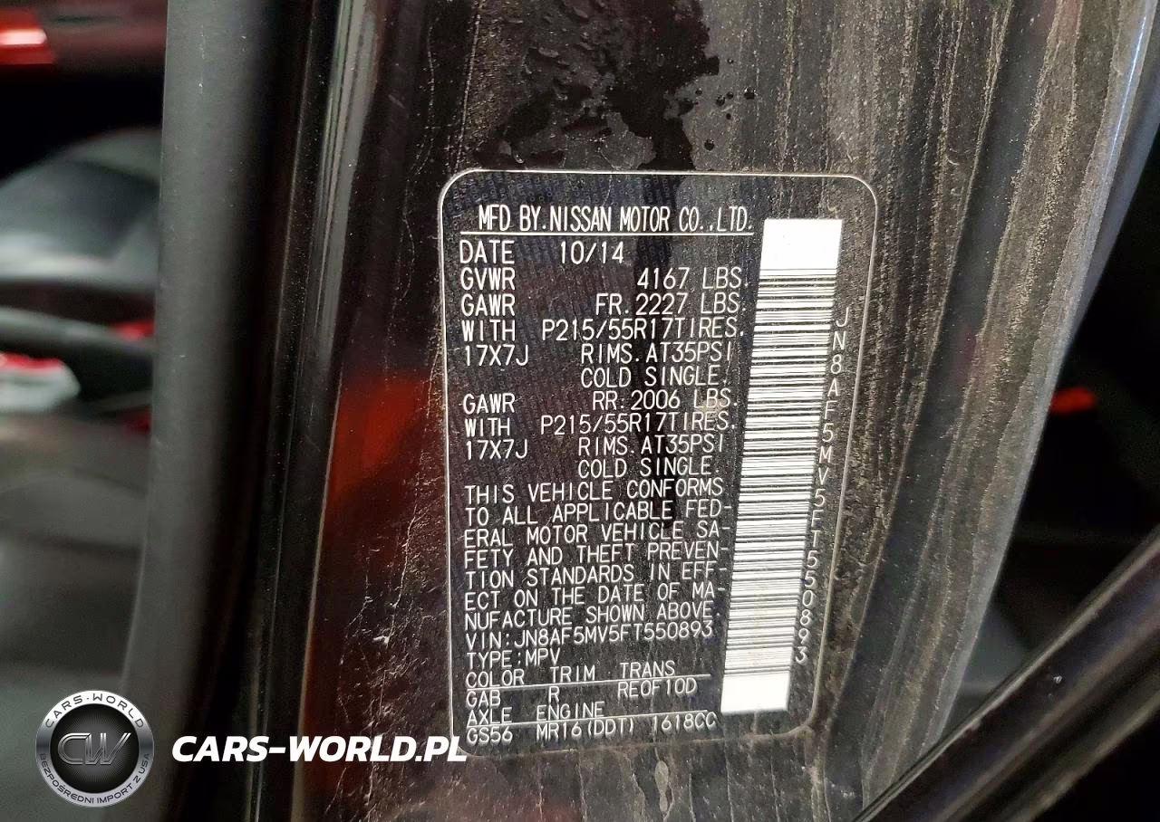 2015 Nissan Juke Sl VIN:JN8AF5MV5FT550893 - 12