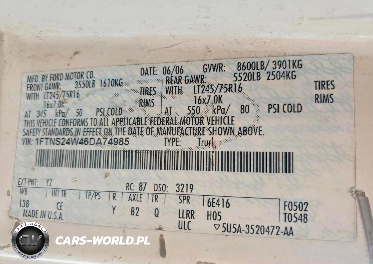 2006 Ford E250 Delivery Van VIN:1FTNS24W46DA74985 - 13