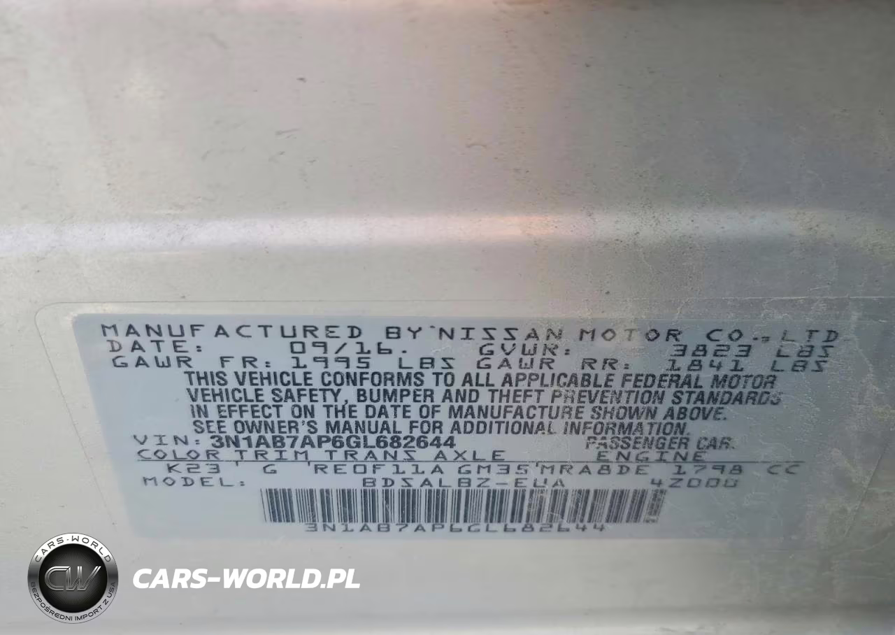 2016 Nissan Sentra S VIN:3N1AB7AP6GL682644 - 12