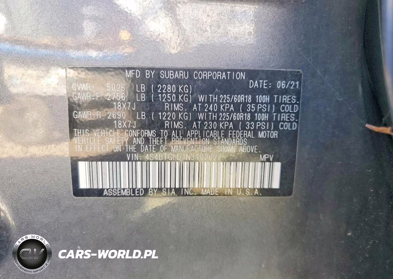 2022 Subaru Outback Onyx Edition Xt VIN:4S4BTGLD1N3102027 - 13