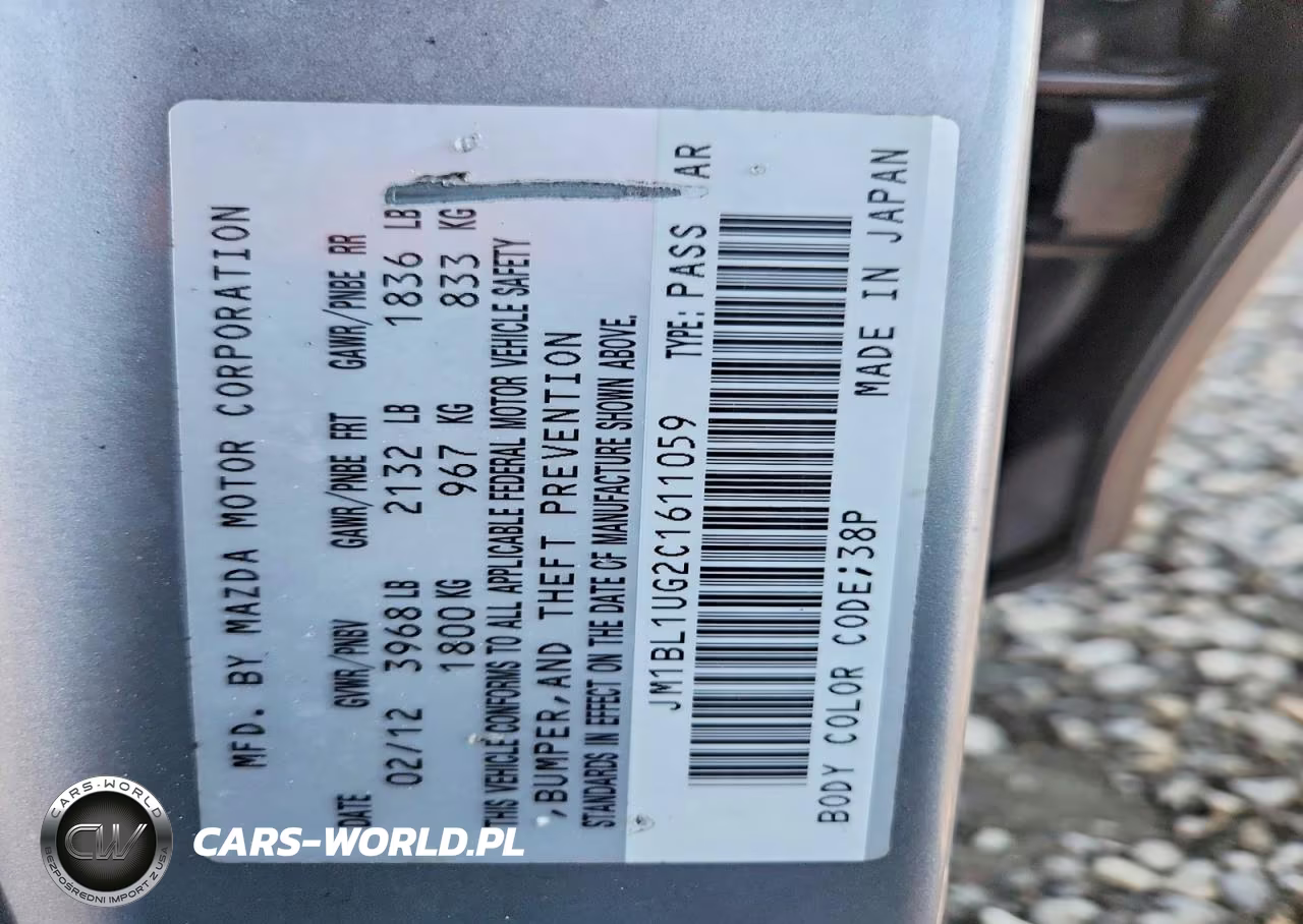 2012 Mazda 3 I VIN:JM1BL1UG2C1611059 - 13