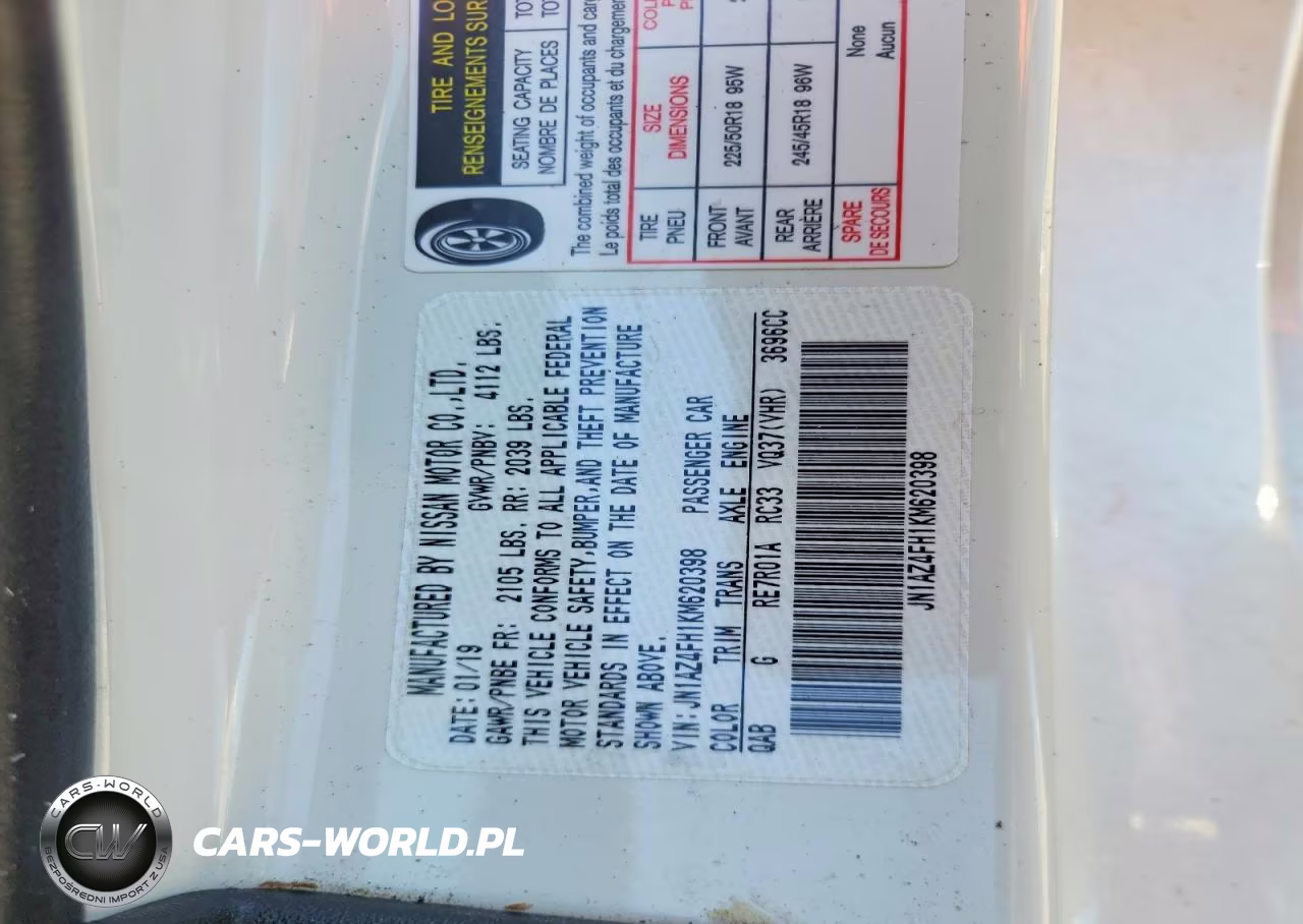 2019 Nissan 370Z Roadster Touring VIN:JN1AZ4FH1KM620398 - 12