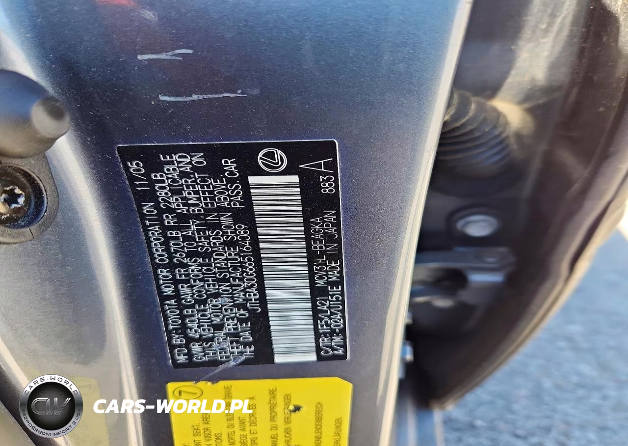 2006 Lexus Es 330 VIN:JTHBA30G665164089 - 12