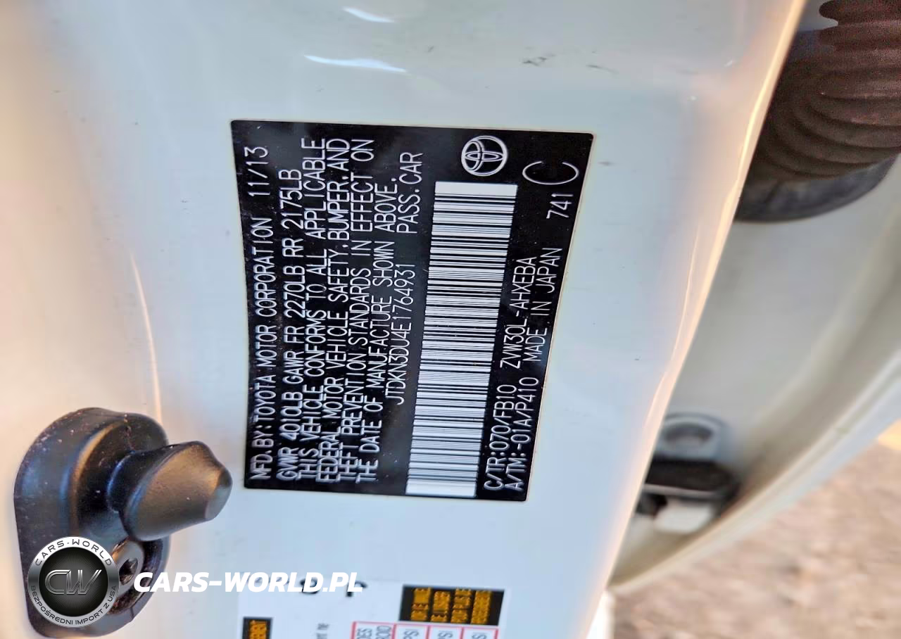 2014 Toyota Prius One VIN:JTDKN3DU4E1764931 - 13