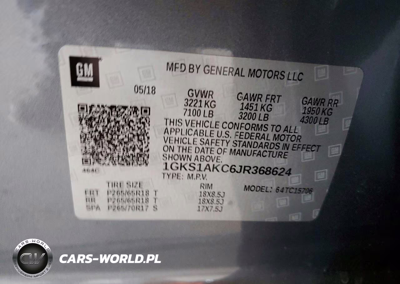 2018 GMC Yukon Sle VIN:1GKS1AKC6JR368624 - 13