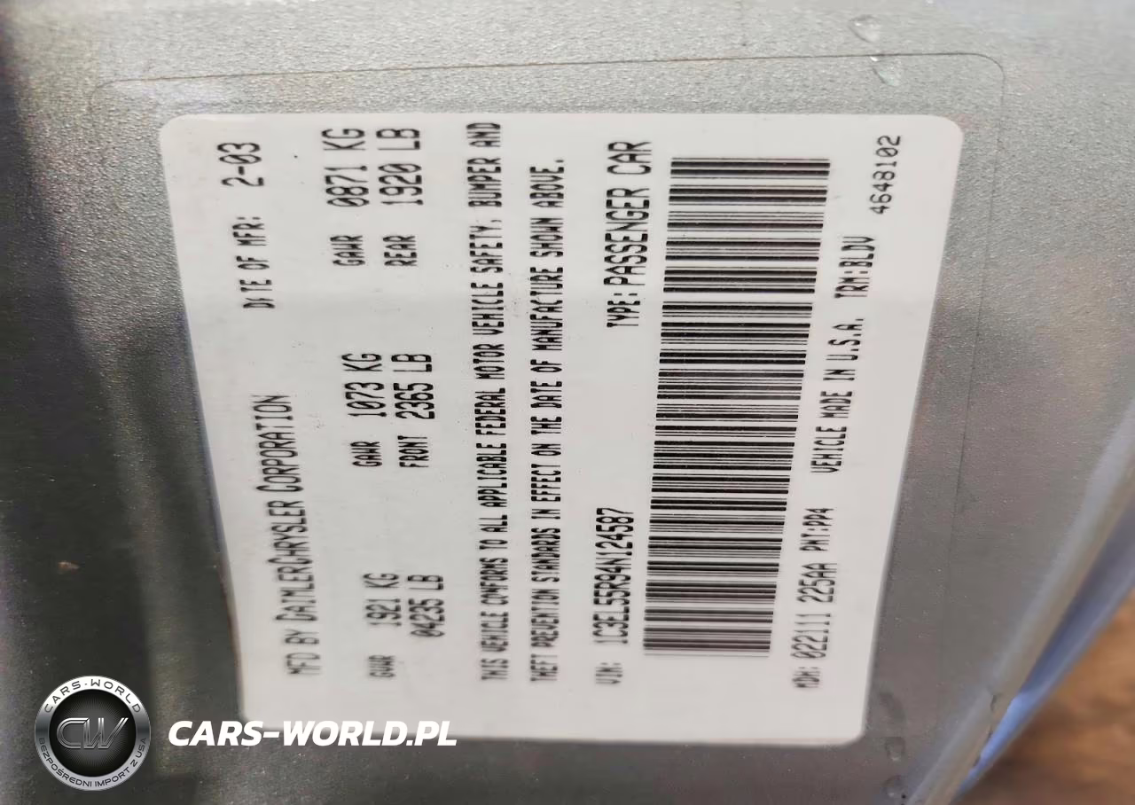 2004 Chrysler Sebring Lxi VIN:1C3EL55R94N124587 - 12