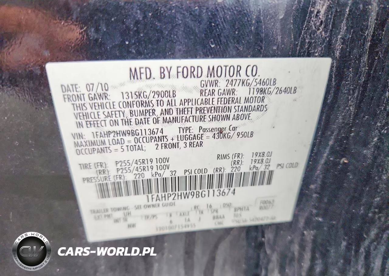 2011 Ford Taurus Sel VIN:1FAHP2HW9BG113674 - 12