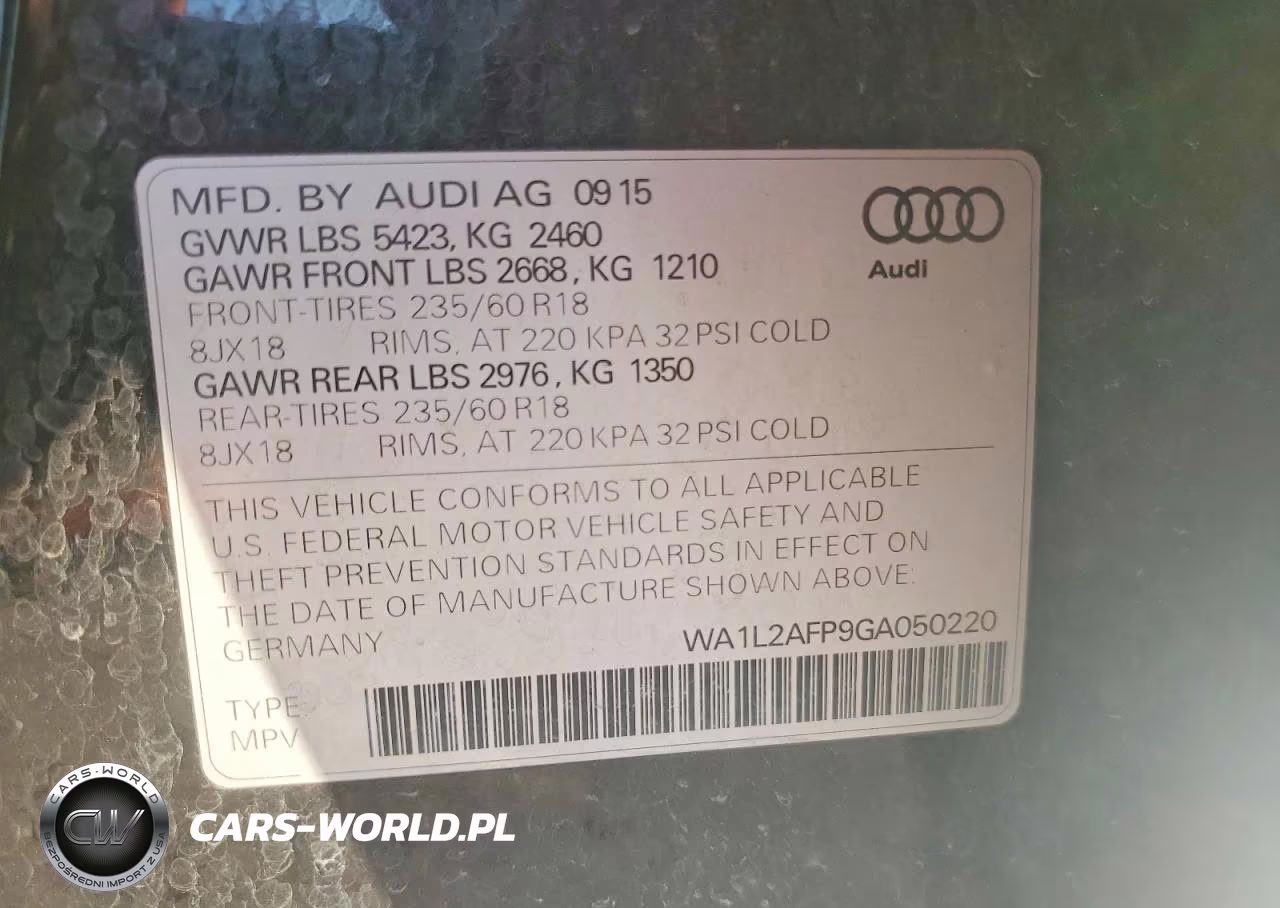 2016 Audi Q5 Premium Plus VIN:WA1L2AFP9GA050220 - 12