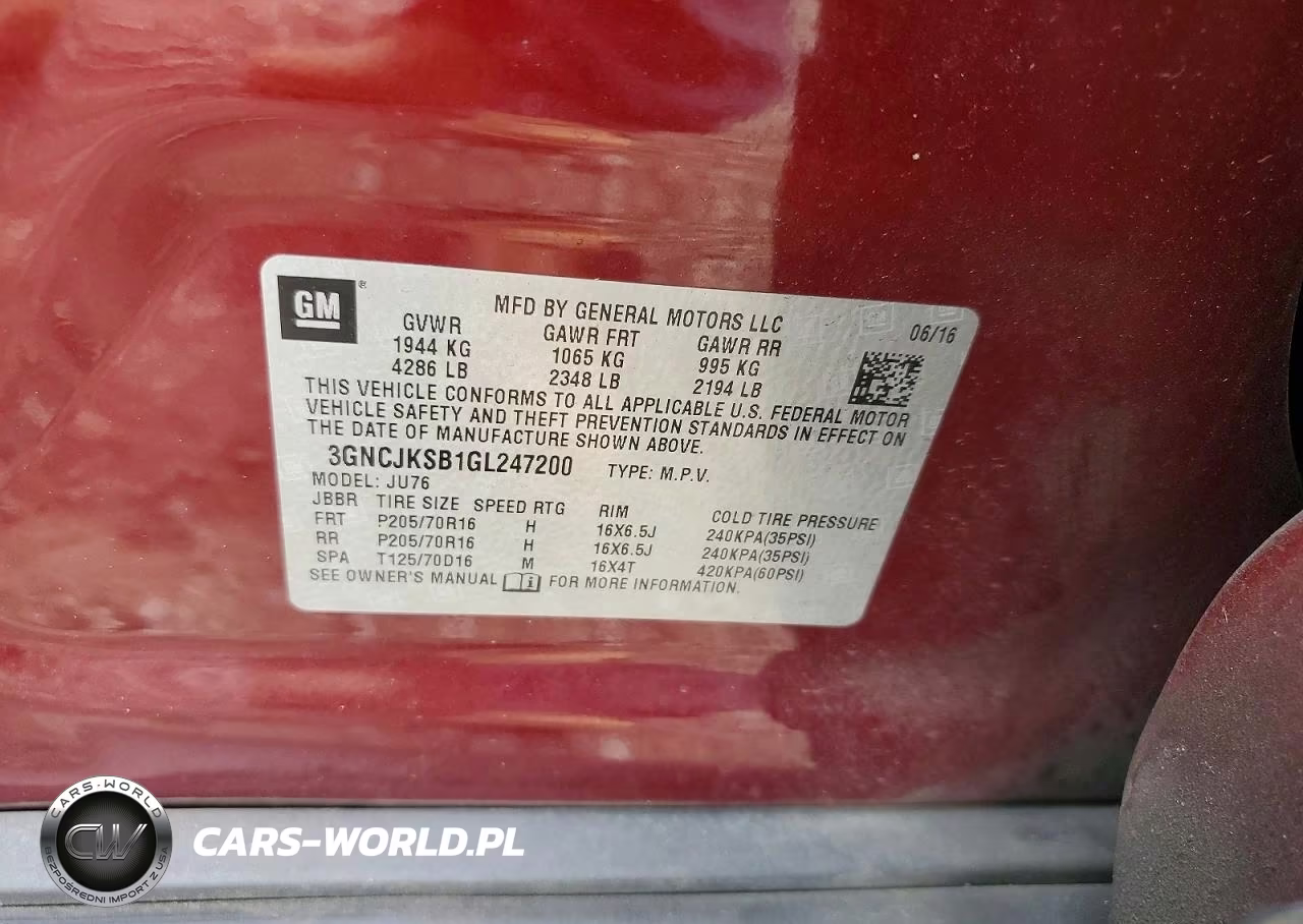 2016 Chevrolet Trax Ls VIN:3GNCJKSB1GL247200 - 14