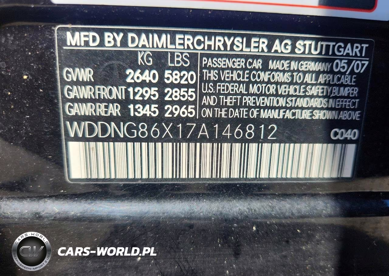 2007 Mercedes-Benz S 550 4Matic VIN:WDDNG86X17A146812 - 12