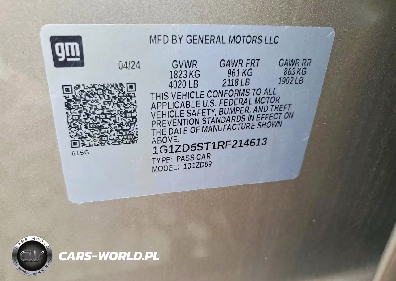 2024 Chevrolet Malibu Lt VIN:1G1ZD5ST1RF214613 - 12