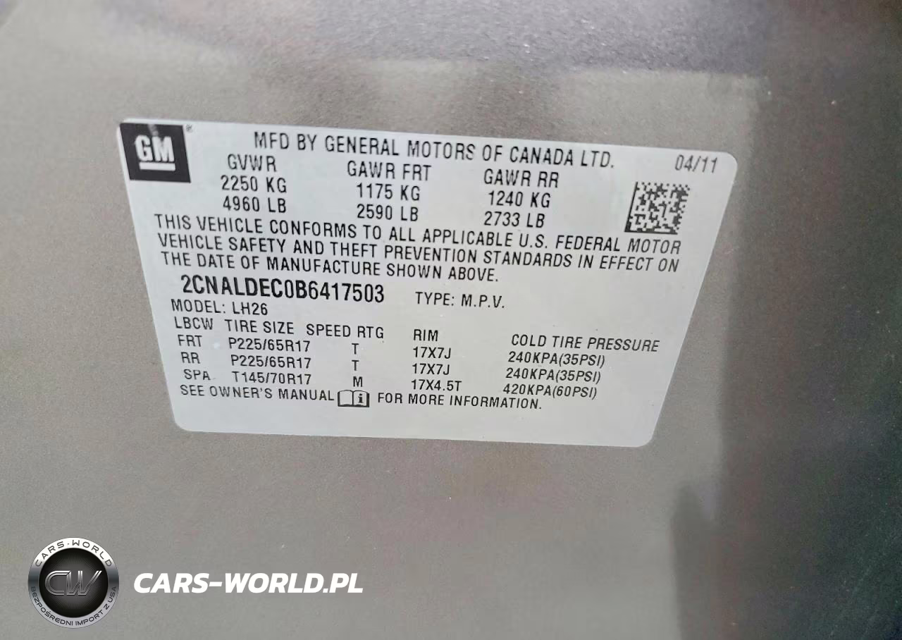 2011 Chevrolet Equinox Lt VIN:2CNALDEC0B6417503 - 13