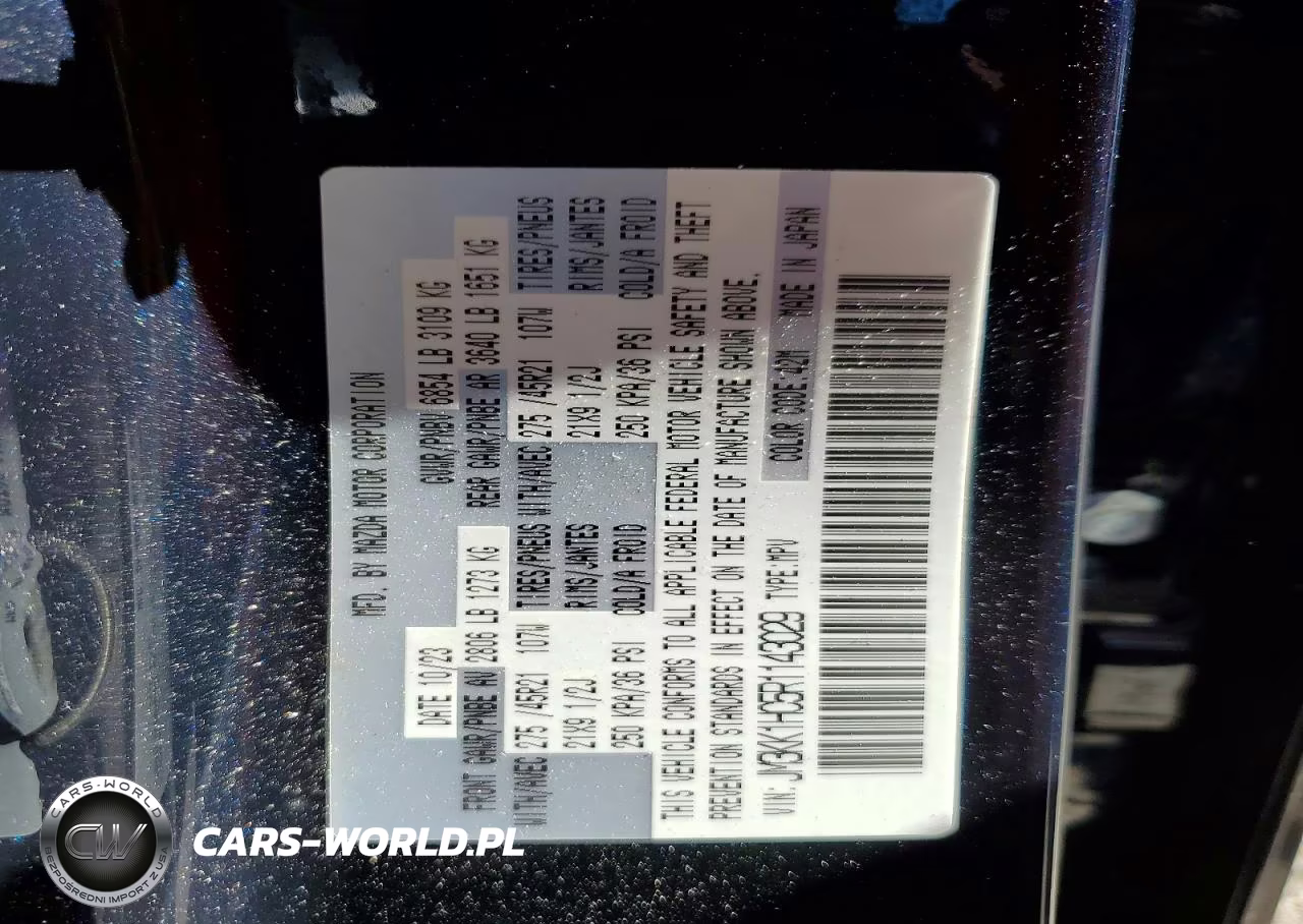 2024 Mazda Cx-90 VIN:JM3KK1HC5R1143029 - 14