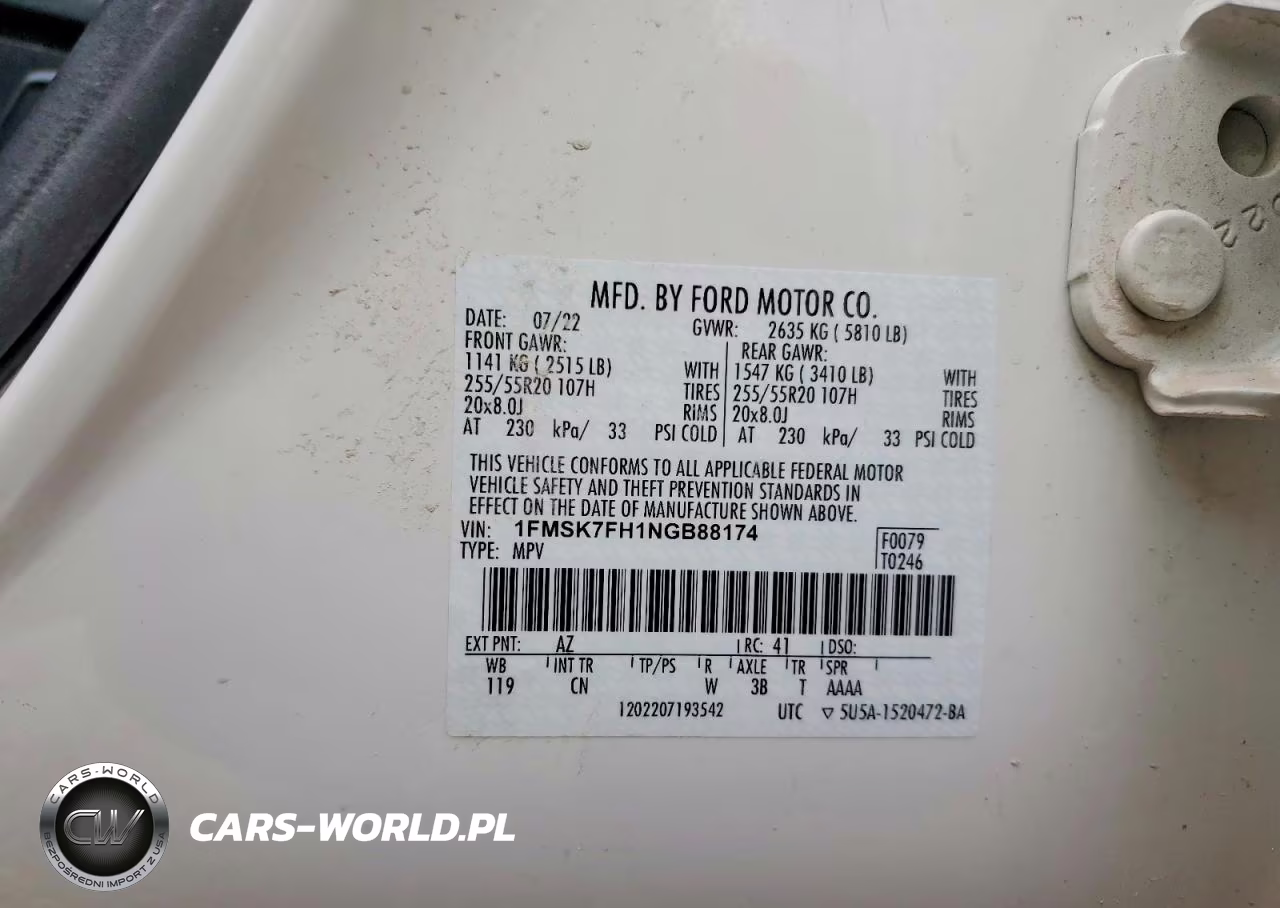 2022 Ford Explorer Limited VIN:1FMSK7FH1NGB88174 - 13