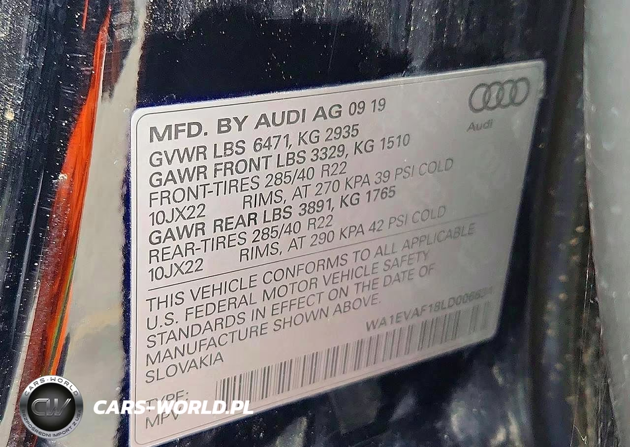 2020 Audi Q8 Premium Plus 55 Tfsi Quattro Tiptronic VIN:WA1EVAF18LD006634 - 13