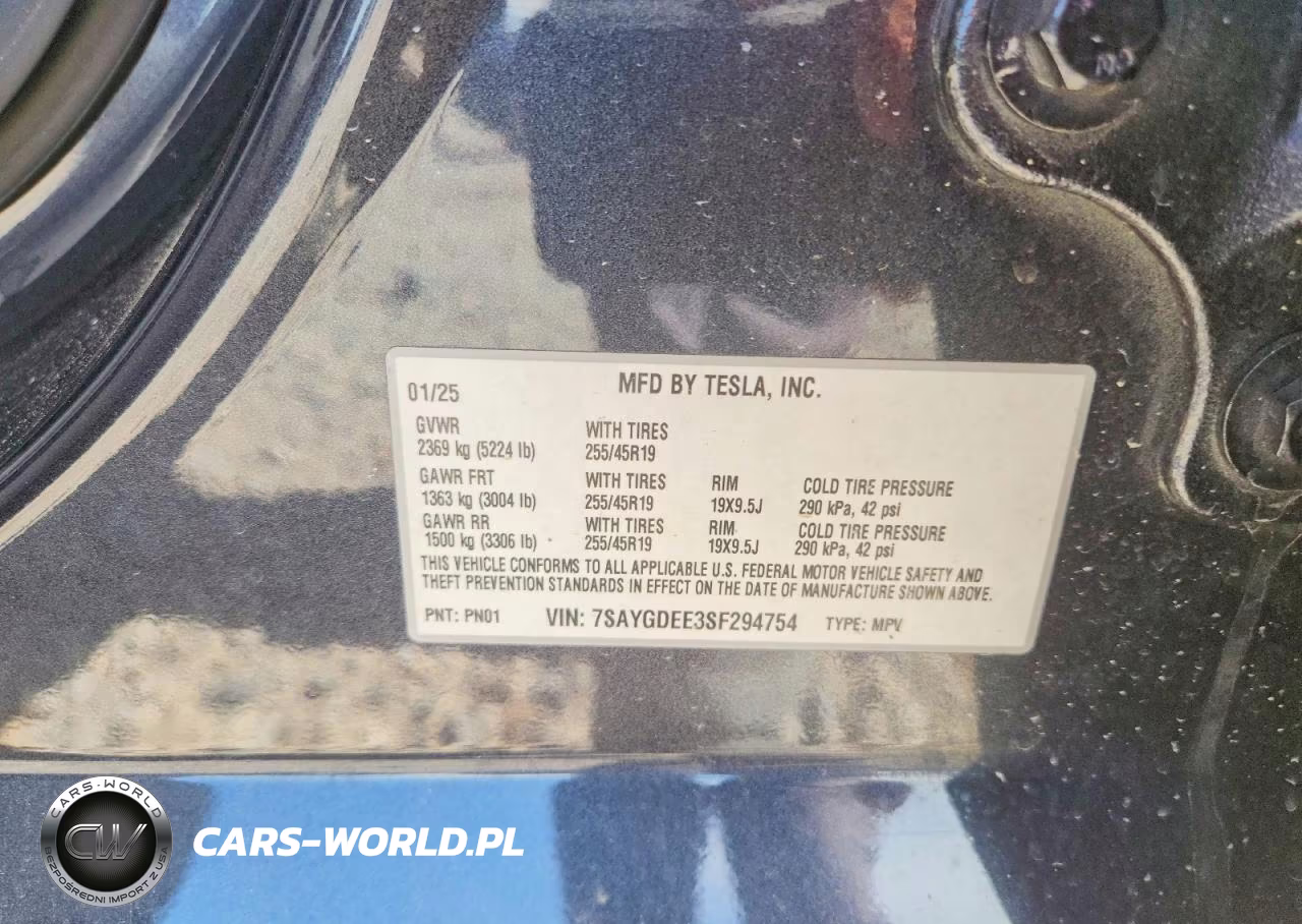 2025 Tesla Model Y VIN:7SAYGDEE3SF294754 - 12