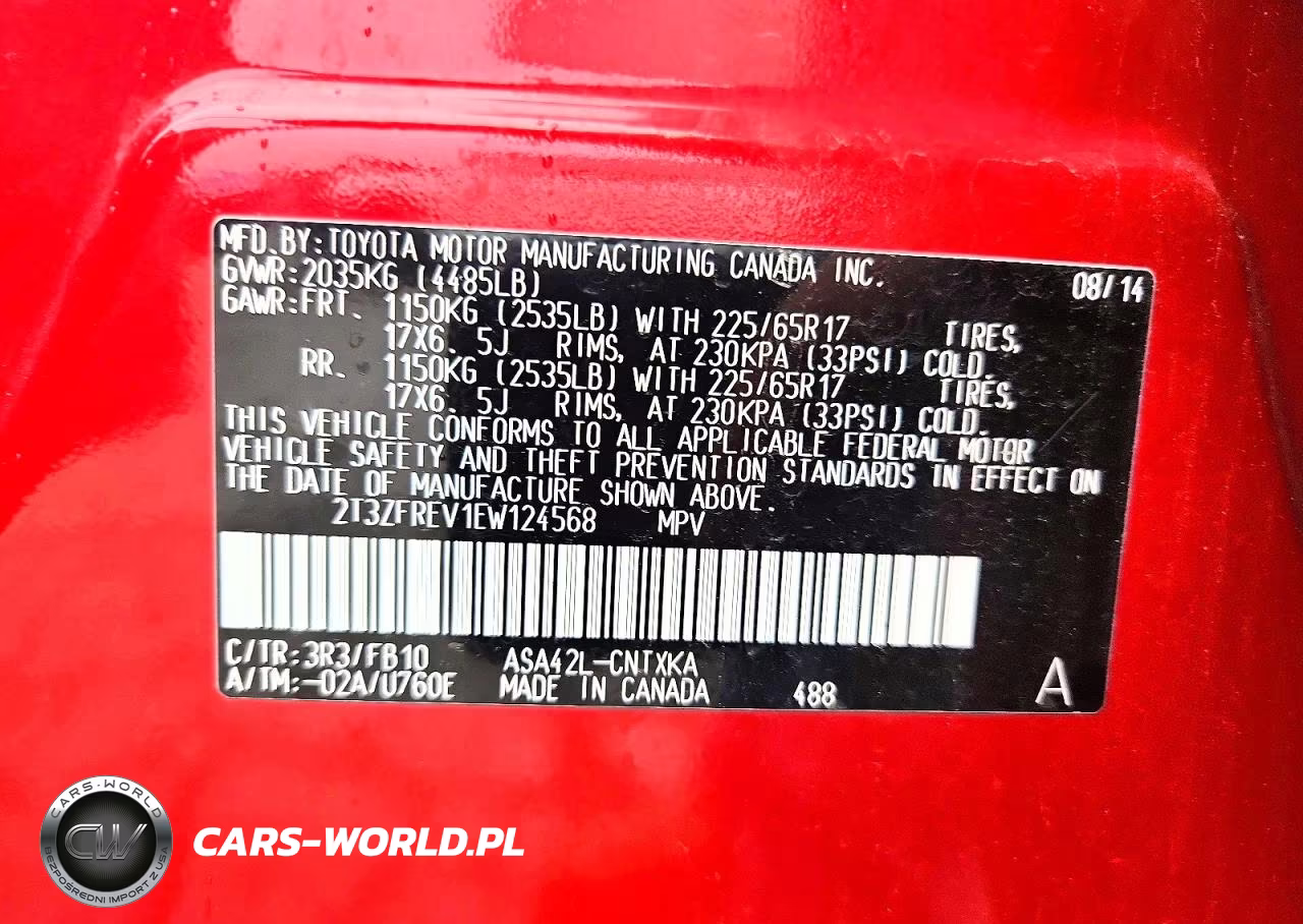 2014 Toyota Rav4 Le VIN:2T3ZFREV1EW124568 - 12