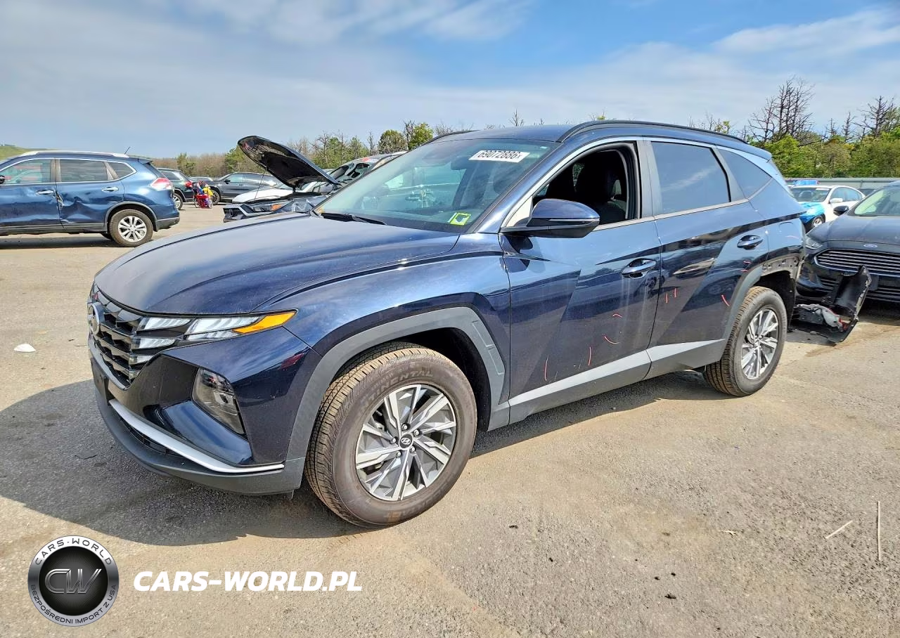 2022 Hyundai Tucson Blue VIN:KM8JBCA15NU020182 - 1