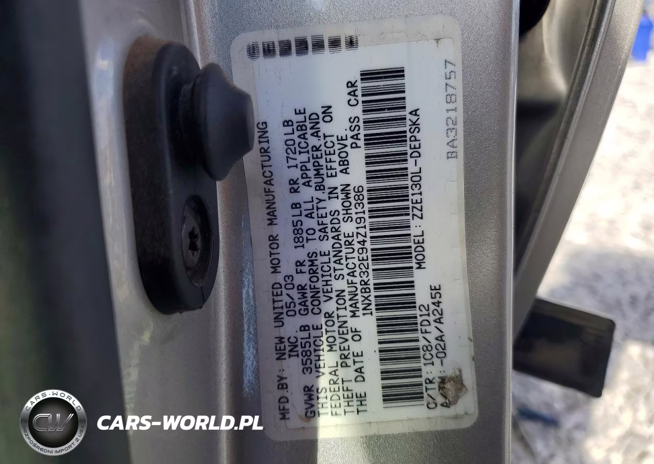 2004 Toyota Corolla S VIN:1NXBR32E94Z191386 - 12