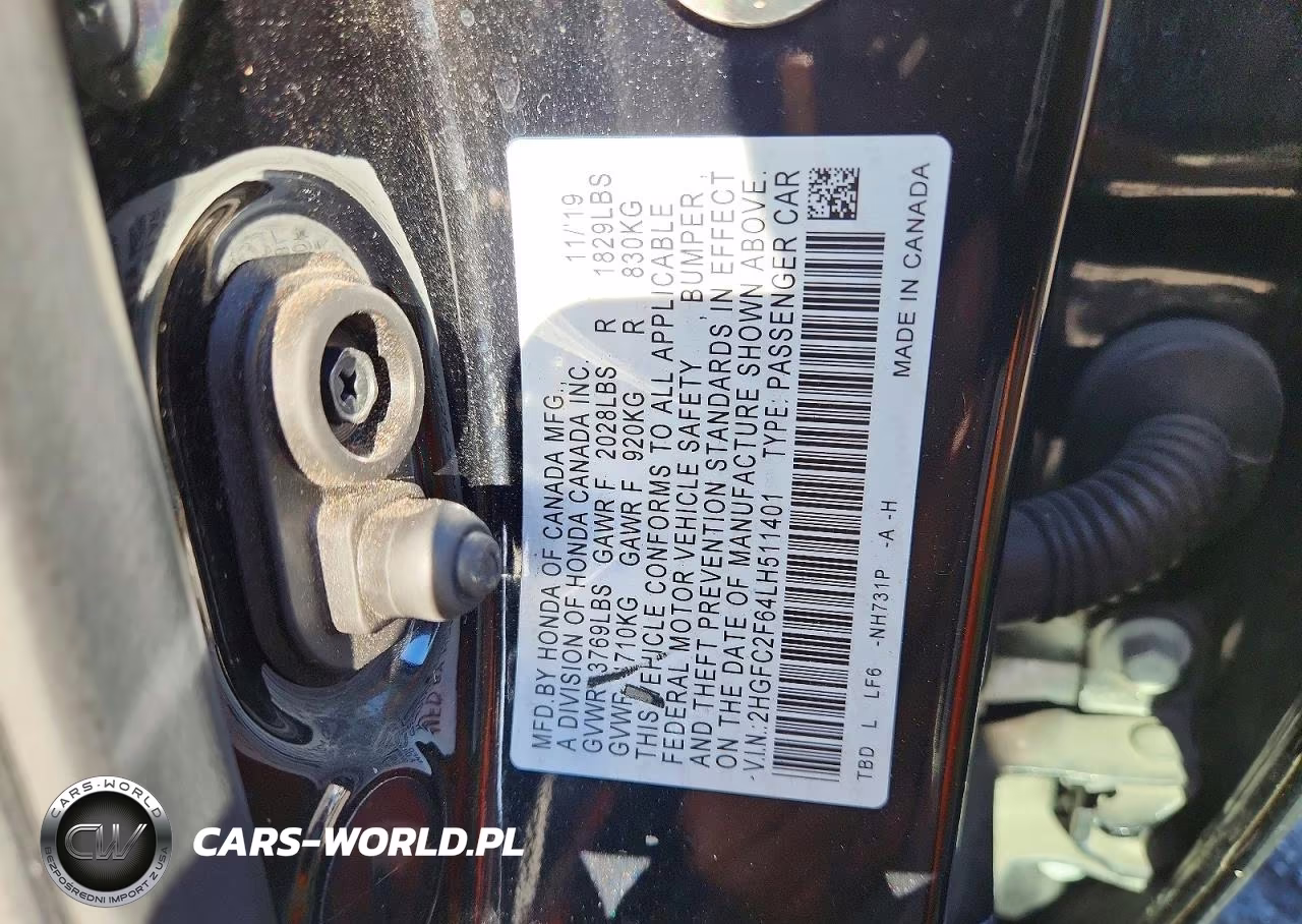 2020 Honda Civic Lx VIN:2HGFC2F64LH511401 - 12