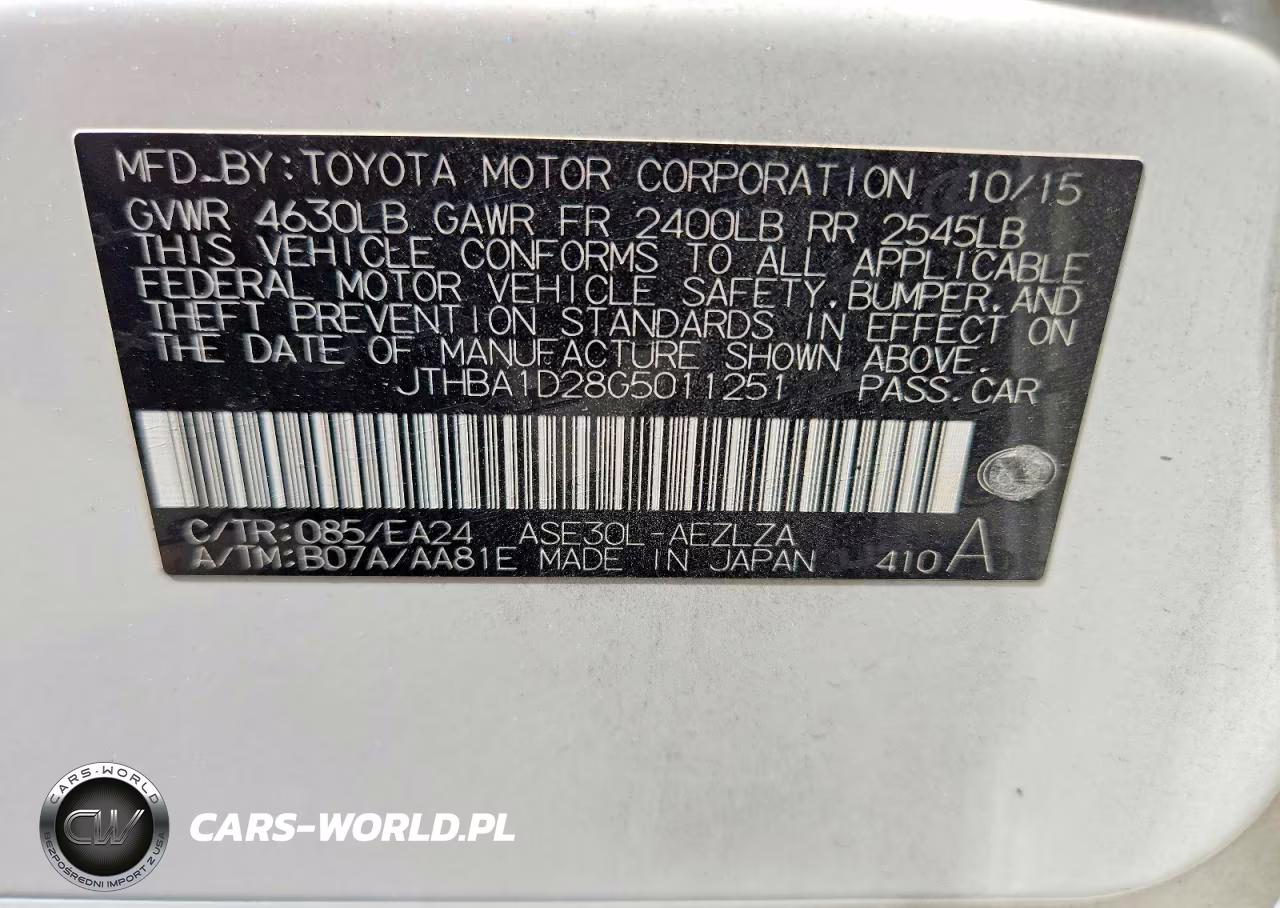 2016 Lexus Is 200T VIN:JTHBA1D28G5011251 - 12
