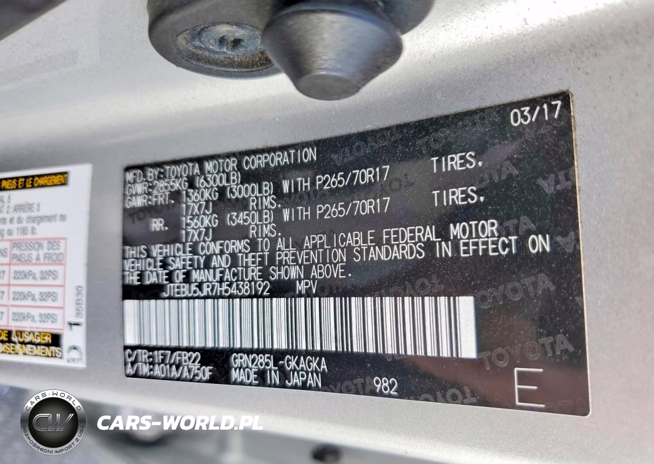 2017 Toyota 4Runner Sr5 VIN:JTEBU5JR7H5438192 - 12