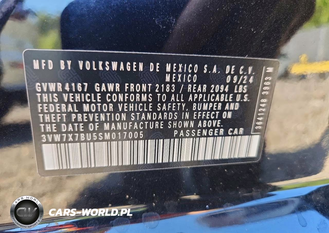 2025 Volkswagen Jetta Se VIN:3VW7X7BU5SM017005 - 12