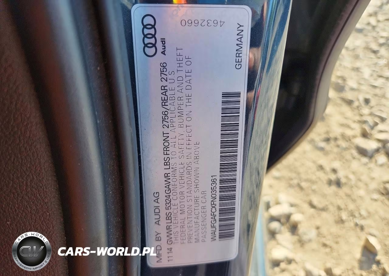 2015 Audi A6 Premium Plus VIN:WAUFGAFCXFN035361 - 12