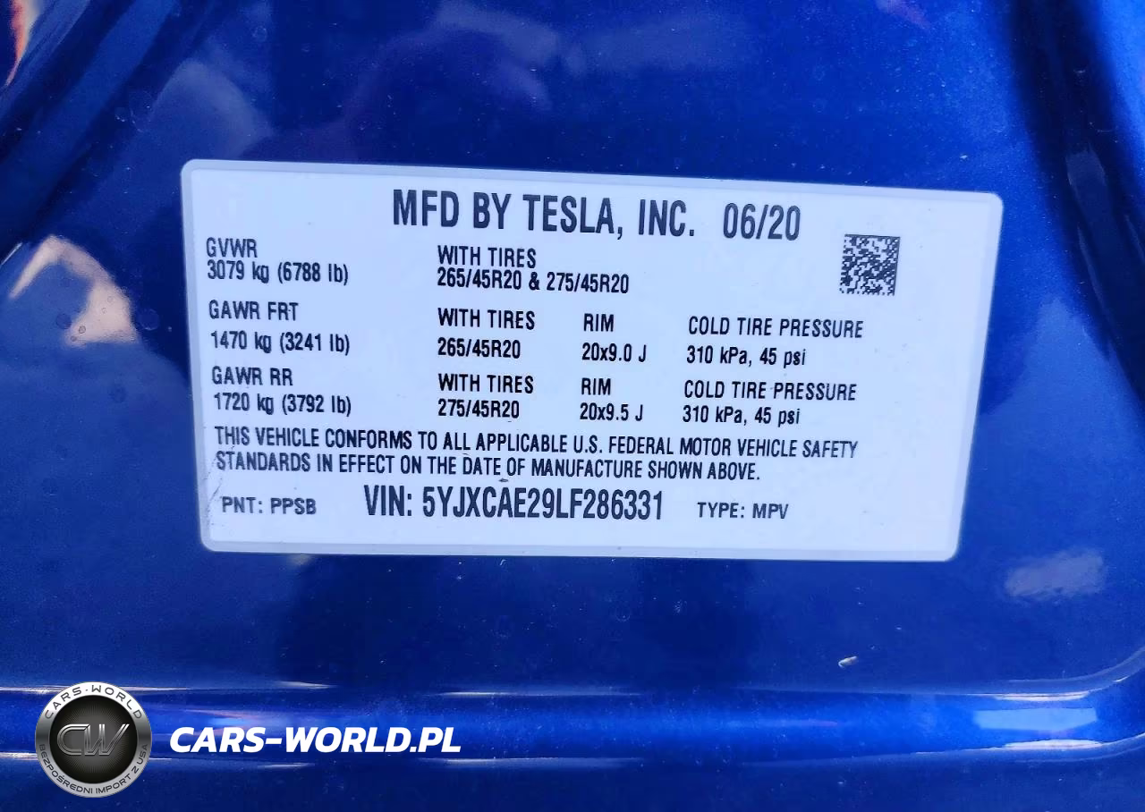 2020 Tesla Model X VIN:5YJXCAE29LF286331 - 13