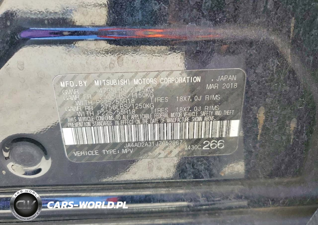 2018 Mitsubishi Outlander Es VIN:JA4AD2A31JZ052967 - 14