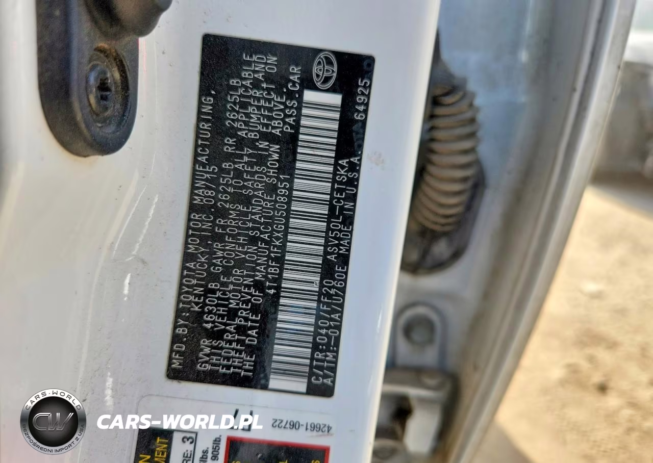 2016 Toyota Camry Se VIN:4T1BF1FKXGU508951 - 12