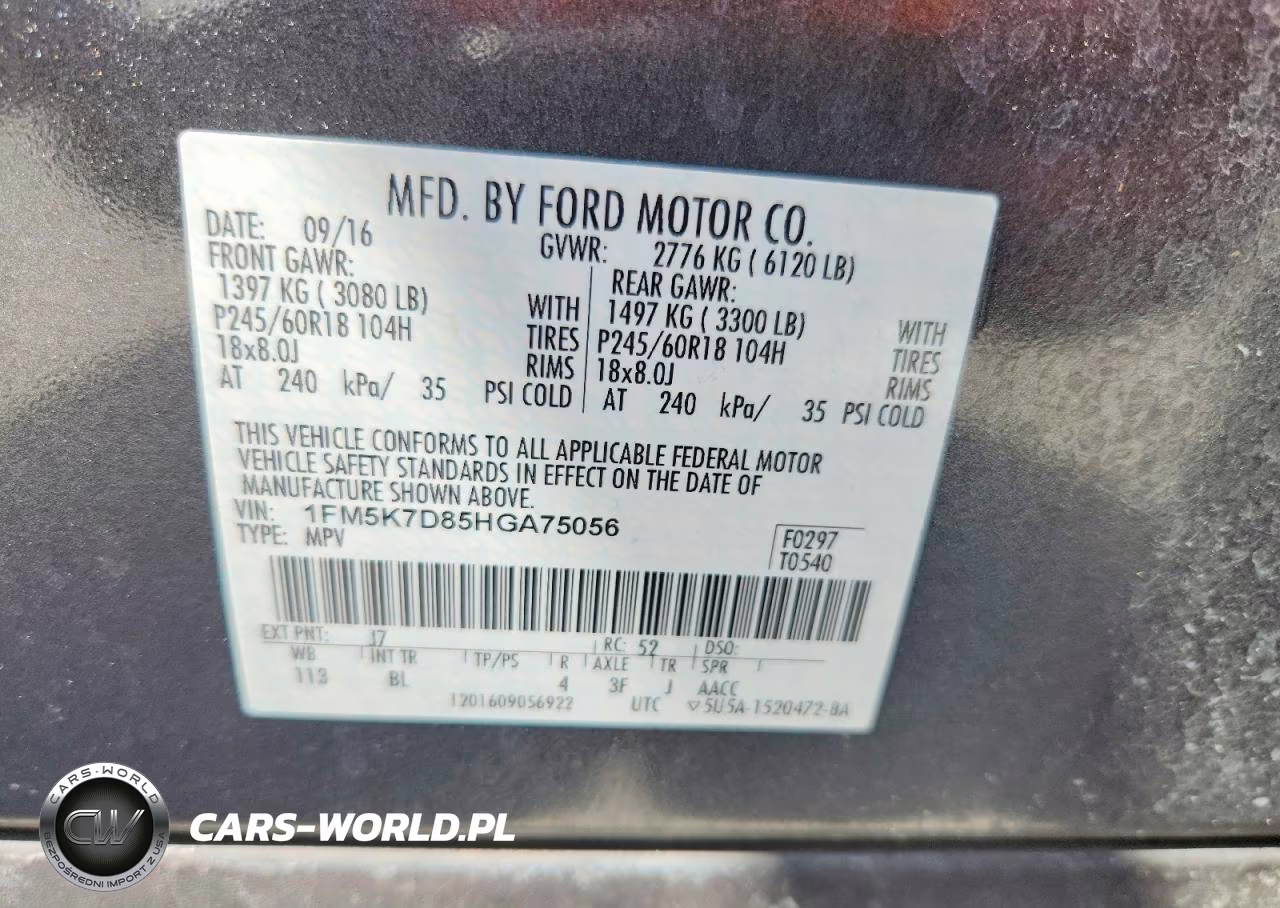 2017 Ford Explorer Xlt VIN:1FM5K7D85HGA75056 - 14