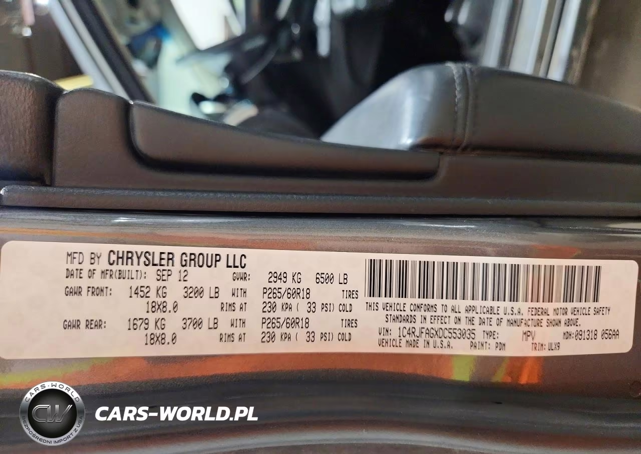 2013 Jeep Grand Cherokee Laredo VIN:1C4RJFAGXDC553035 - 13