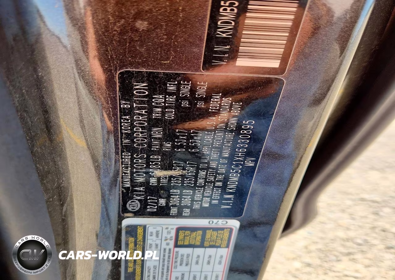 2017 Kia Sedona Lx VIN:KNDMB5C1XH6330895 - 13