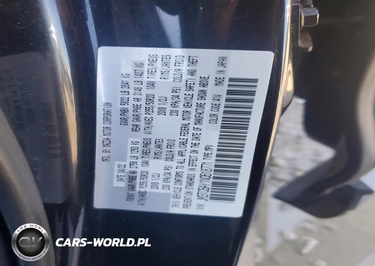 2022 Mazda Cx-9 Touring Plus VIN:JM3TCBAY1N0618771 - 14