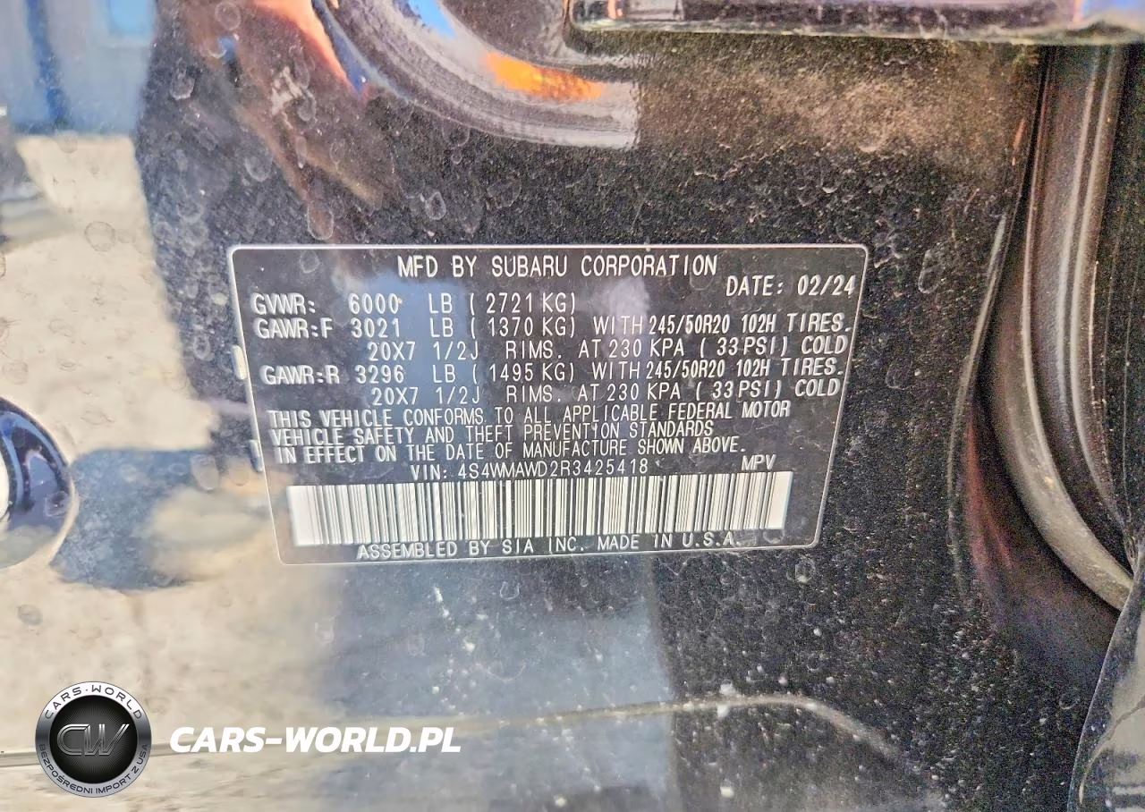 2024 Subaru Ascent Touring VIN:4S4WMAWD2R3425418 - 13